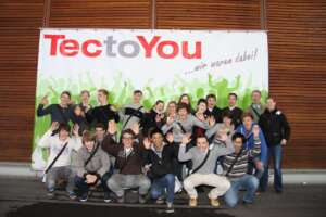Jugendliche, fröhlich, Technologiefestival 'TectoYou'
